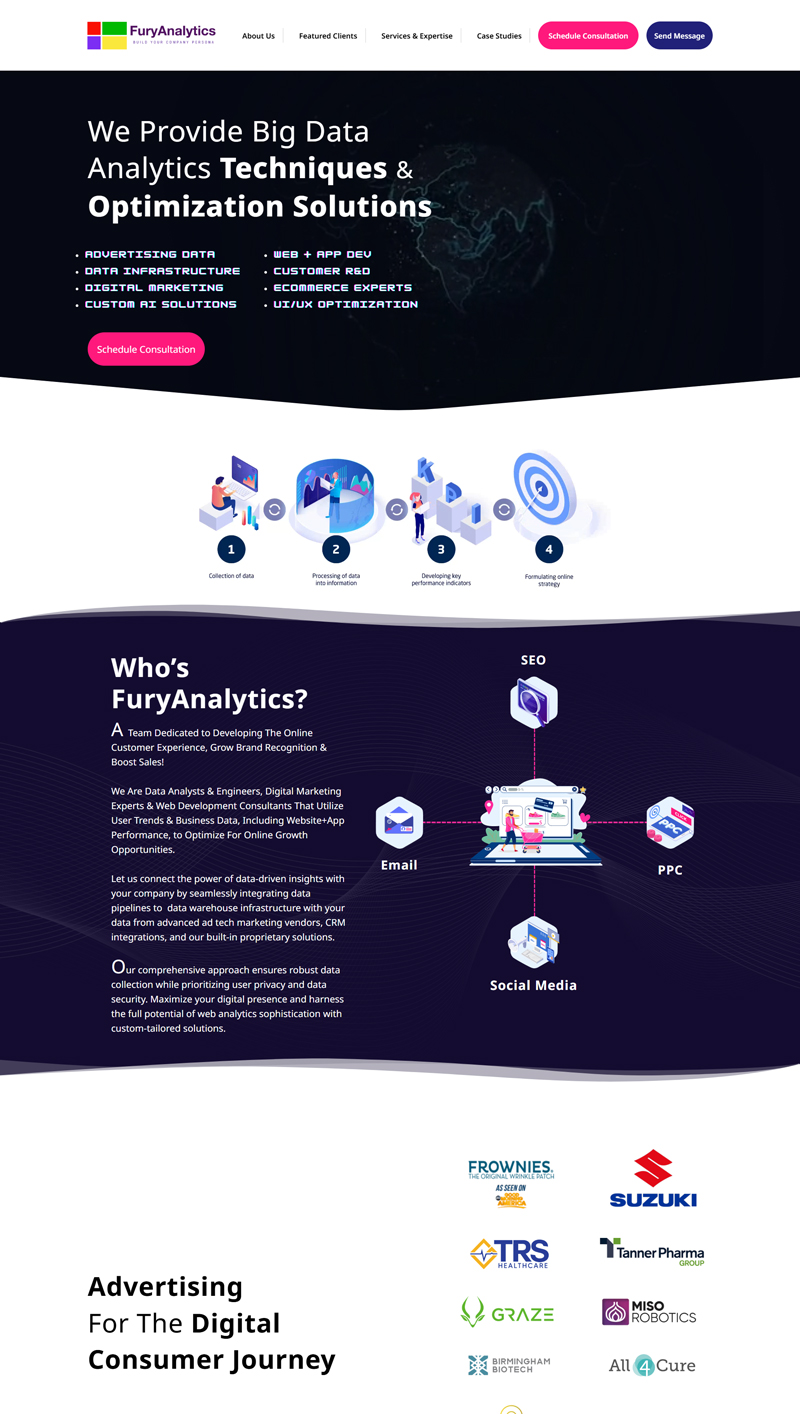 FuryAnalytics — Big Data & Digital Marketing Agency Site